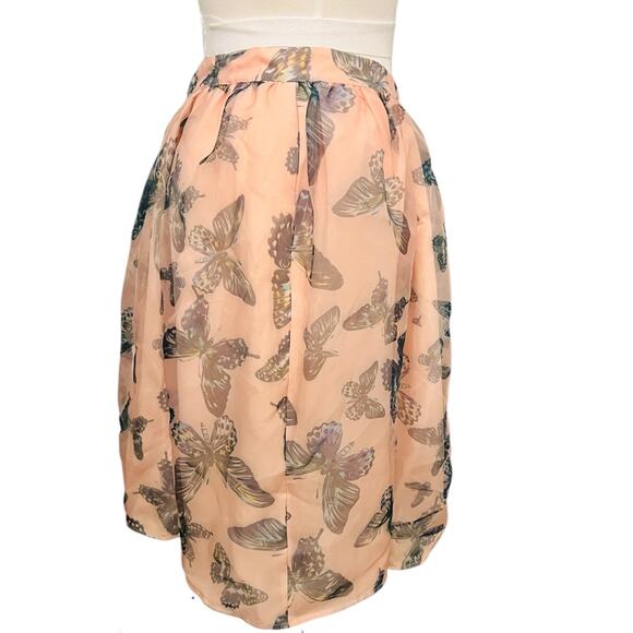 Cece Butterfly Kiss Side Zip A Line Full Skirt Size 14 NWT - Picture 5 of 10